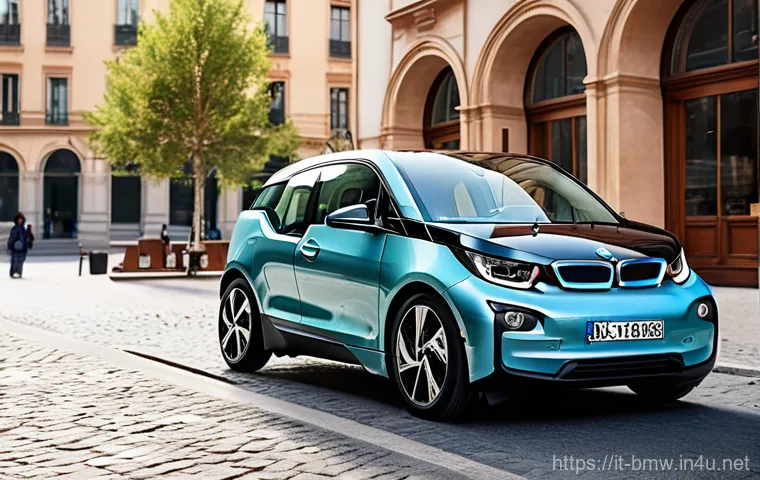 BMW i3와 쉐보레 볼트 EV 비교 - **A futuristic urban adventure with the BMW i3:**
A stylish young woman, dressed in smart casual...