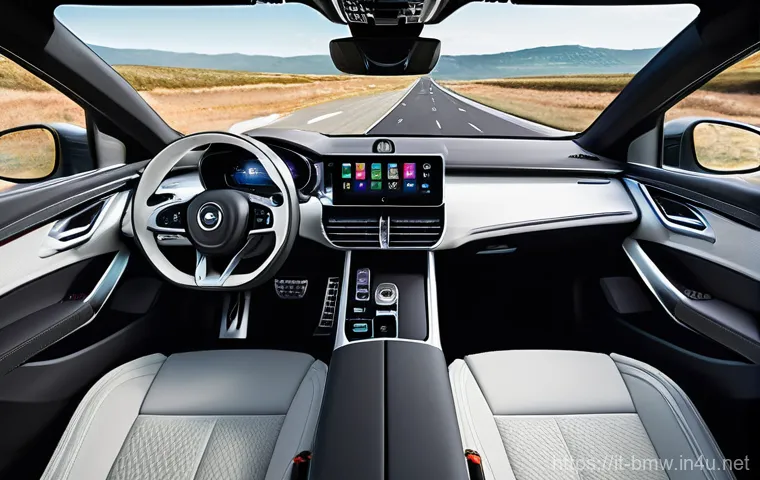 BMW i7의 자율주행 기술 - **Prompt: High-Tech Sensor Overlay**
    "A sleek BMW i7 is shown from an aerial perspective, drivin...