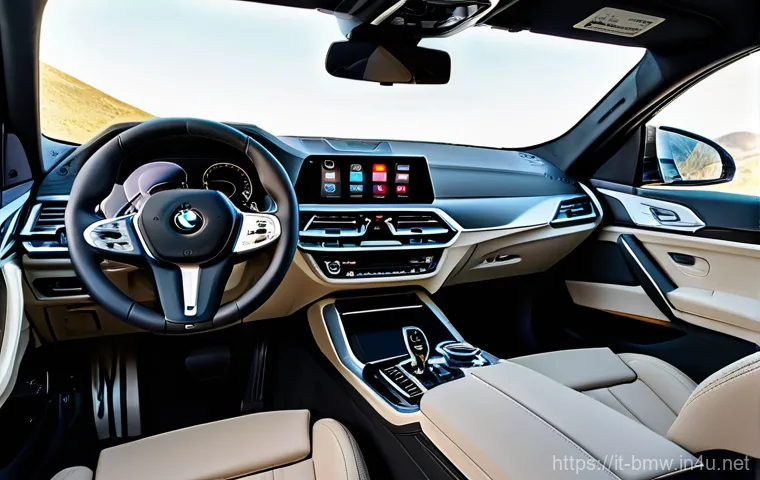 BMW X3 하이브리드 모델 출시 소식 - A sleek, modern BMW X3 (G45 model) in a sophisticated metallic grey or deep blue, parked elegantly o...