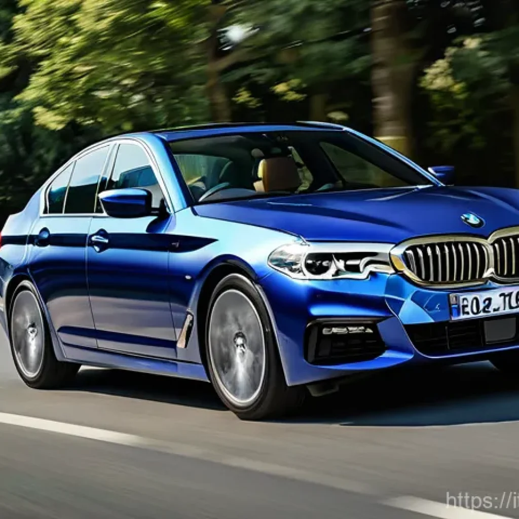 BMW 5시리즈의 주행 테스트 결과 - Here are three detailed image generation prompts in English, based on the provided text about the ne...